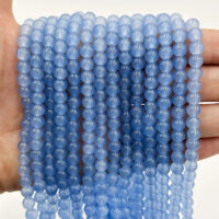 Намистини скляні 6мм 160шт Блакитний ЕД209