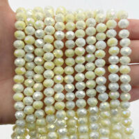 Намистини Рондель 8*6мм 70шт Бізе непрозорий з бочком АБ БХ469