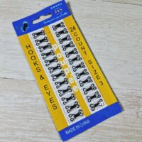 Гачки застібки для одягу №3 2,1см чорнi 1шт К3С0-2212