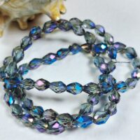 Скло крапля 4*6мм 60-63шт з веселковим вiдливом d46312