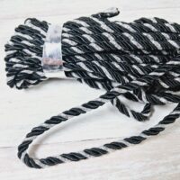 Шнур декоративный 5мм Чорный с серебром
