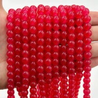 Намистини скляні Бите Скло 8мм 70шт Червоний ЕД254