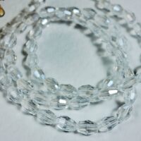 Скло крапля 4*6мм 60-63шт прозорий з переливом d46001ab