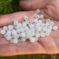 Намистини скляні 6мм 165шт Білий напівпрозорий ЕД116