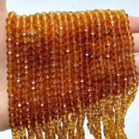 Намистини Рондель 6*4мм 85шт Медовий прозорий БХ402