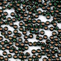 Бісер 59150 Preciosa 10/0 зелений з бежевойсерединкою 25г