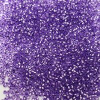 Бісер 78623 Preciosa 10/0 лавандовий кристальний з блискучим срібним отвором 25г