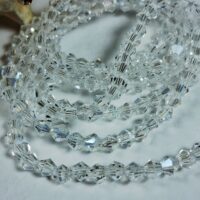 Біконус 4мм 78-82шт прозорий з переливом b4001ab