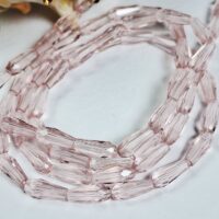 Скло крапля 4*9мм 65-68шт рожева прозора 36835