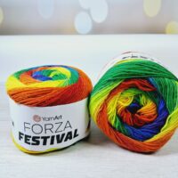 Ярнарт Форза Фестиваль (Yarnart Forza Festival) 100г/420м 2914 райдуж неон