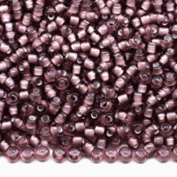 Бісер 25016 Preсiosa 10/0 світло-фіолетовий прозорий з білим отвором 25г