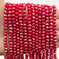 Намистини Рондель 6*4мм 85шт Темно-червоний БХ375