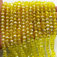 Намистини Рондель 8*6мм 70шт Жовтий прозорий БХ434