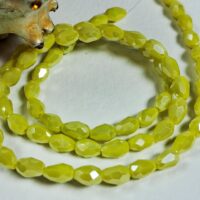 Скло крапля 4*6мм 60-63шт з переливом жовта матова d46083-1ab