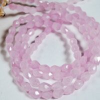 Скло крапля 4*6мм 60-63шт з переливом рожева матова d46054ab