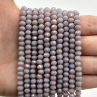 Намистини Рондель 6*4мм 85шт Пудровий непрозорий БХ385