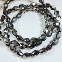 Скло крапля 4*6мм 60-63шт темна дзеркальна d46099