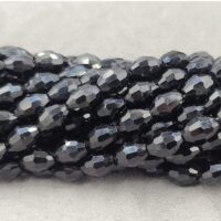 Скло овал 6*8мм 68-70шт чорний 7133