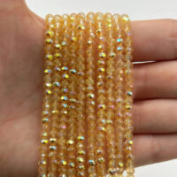 Намистини Рондель 4*3мм 110шт Жовтий насичений АБ БХ325