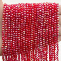 Намистини Рондель 4*3мм 110шт Червоний АБ БХ334