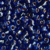 Бісер 35034 Preсiosa 10/0 електрик прозорий з блискучим срібним отвором 25г