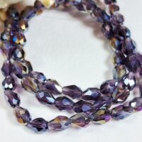 Скло крапля 4*6мм 60-63шт аметистова з переливом d46020ab