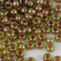 Бісер 51228 Preciosa 10/0 зелено-коричневий прозорий глянцевий кольоровий 25г