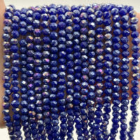 Намистини Рондель 6*4мм 85шт Синiй АБ БХ365