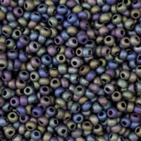 Бісер 21080/1 Preсiosa 10/0 аметистовий темний прозорий райдужний матовий 25г