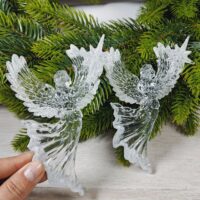 Фігурка пластик Янгол iз зiркою 14,5*9см прозорий з блиском 619142