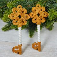 Фігурка пластик Ключик 16*7см бiлий з золотом 619154