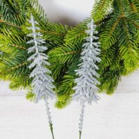 Ялинка на піку 28см Срібло об'ємна 620666