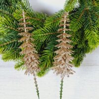 Ялинка на піку 28см Шампань об'ємна 620664