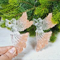 Фігурка пластик Ангел 7*9,5см прозорий персик 612657