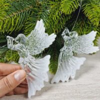 Фігурка пластик Ангел 7*9,5см прозорий бiлий 612654