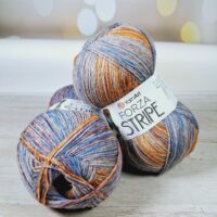 Ярнарт Форза Стріп (Yarnart Forza Stripe) 100г/420м 2805 синьо-оранжевий