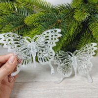 Фігурка пластик Метелик 12,5*10см прозорий з блиском 619201-1