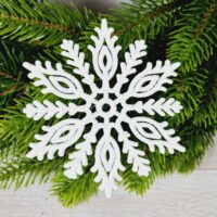 Сніжинка 10,5см айворi пластик 612605