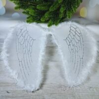 Крила Янгола білі з блиском 40см 691081