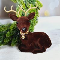 Фігурка оксамит Олень 20*21см шоколадний 612349-5