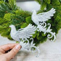 Фігурка пластик Жарптиця 14*7см срiбло блиск 612357