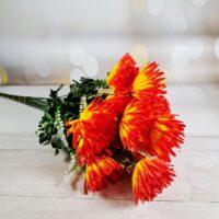 Букет хризантеми на 9 голів червоно-жовта SV-054