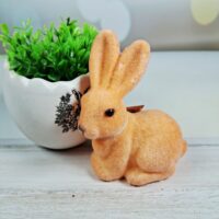 Декоративний Великодній Кролик 10см помаранчевий 113-044