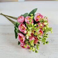 Букет ранункулюса на 10 голів "Аманда" 30см рожевий НТ94/5