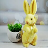 Декоративний Великодній Кролик 8*21,5см жовтий пастельний 113-144
