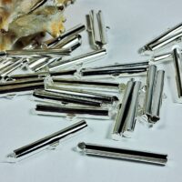 Кінцевики зажимні для браслетів 13*4мм срібло 1пара 27814