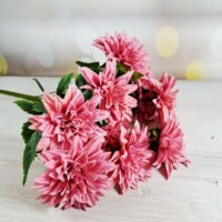 Букет великих жоржин 10 голів 50см Корал НТ374/6