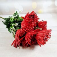 Букет хризантеми на 9 голів червона з чорним SV-054