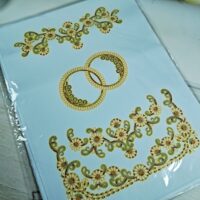 Virena РВВ-044 Рушник весільний в золотому, схема для вишивки бісером та намистинами