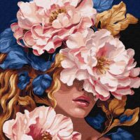 Картина за номерами КНО8434 Квіткова чарівність з фарбами металік 40*50см